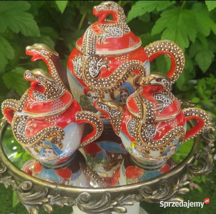 PRAWDZIWY UNIKAT SATSUMA JAPONIA NIPPON 1920 Porcelana i szkło łódzkie Pabianice