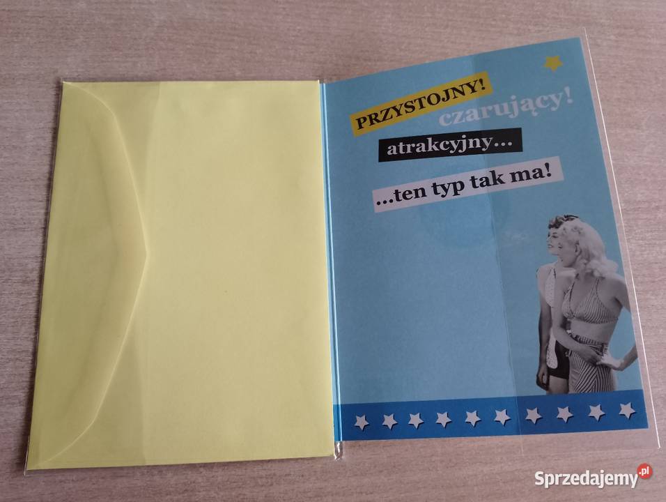 KARTKA urodzinowa retro 60 urodziny z kopertą Kartki okolicznościowe wielkopolskie Poznań sprzedam