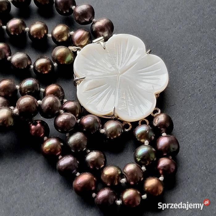 PERŁY NATURALNE SŁONOWODNE NASZYJNIK ODESSA Naszyjniki Częstochowa