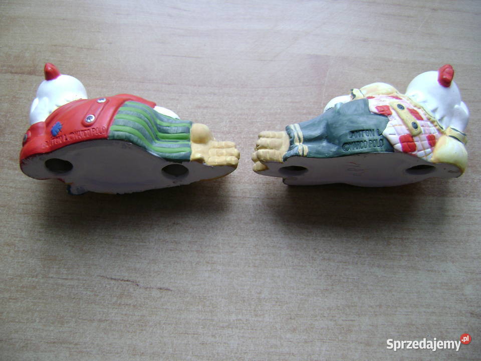 Starocie z PRL Zestaw 2 Figurki ceramiczne pomorskie