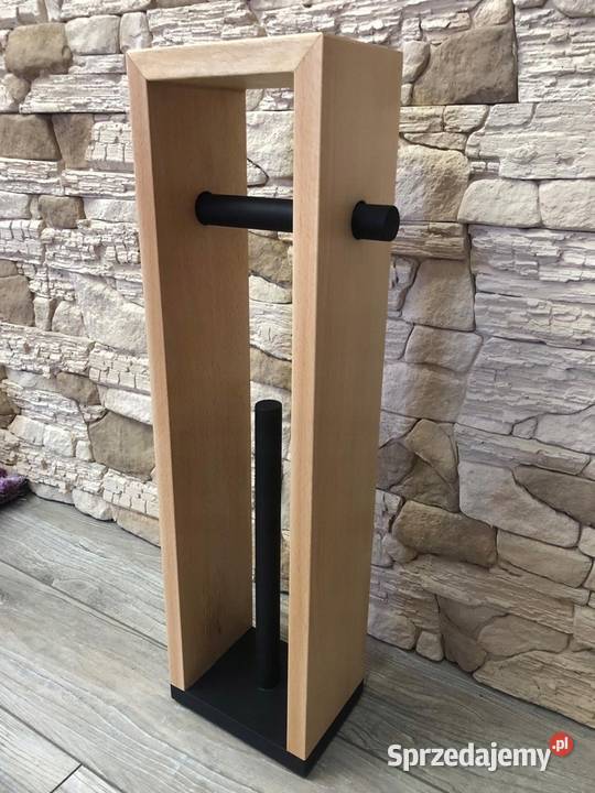 Stojak drewniany LOFT na papier toaletowy wiele Dom i Ogród Dębica