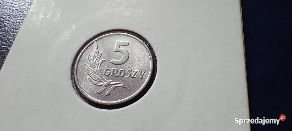Stare monety 5 groszy 1971 Polska PRL mennicza Lesko