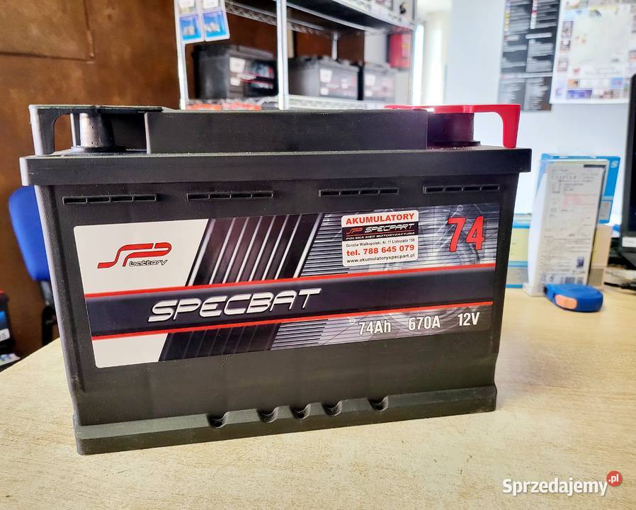 Akumulator SPECBAT 74Ah 670A EN PRAWY PLUS osobowe Gorzów Wielkopolski sprzedam