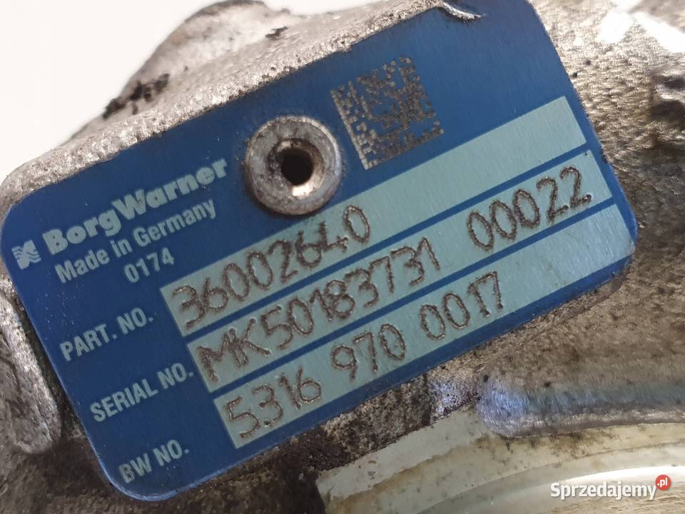 TURBOSPRĘŻARKA Volvo S60 II 24 D5 turbo 36002640 osobowe Chełm