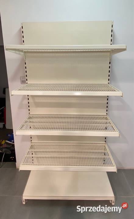 Regał sklepowy metalowy przyścienny siatkowy Ostrołęka