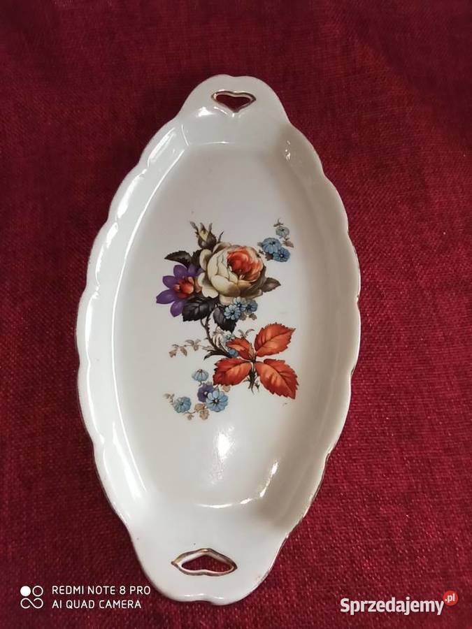 Porcelanową tacka z uchwytami Przepiękny Gdańsk