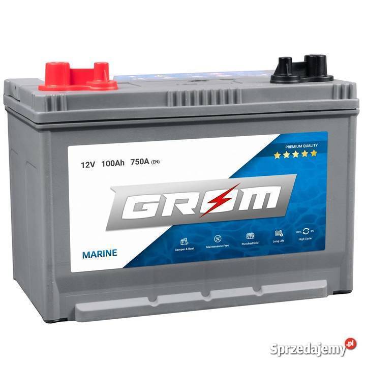 Akumulator GROM MARINE 100Ah Włocławek Kaliska Części maszyn i innych pojazdów