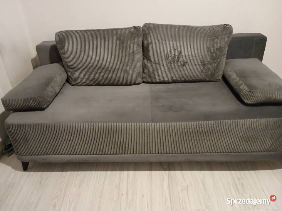 Sofa rozkładana kolor beżowy śląskie Przystajń