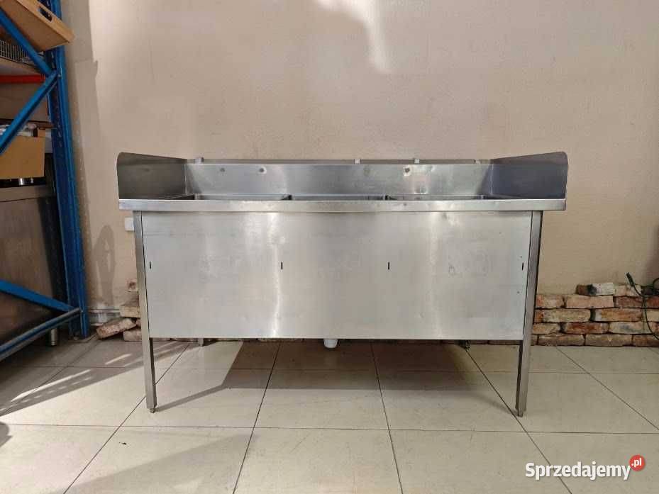 Zlew gastronomiczny 3komorowy 160x80x85 Góra