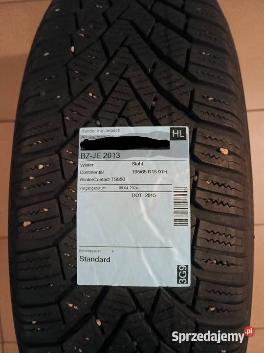 19565 R15 felgi z oponami zimowymi Continental Felgi śląskie Lubliniec