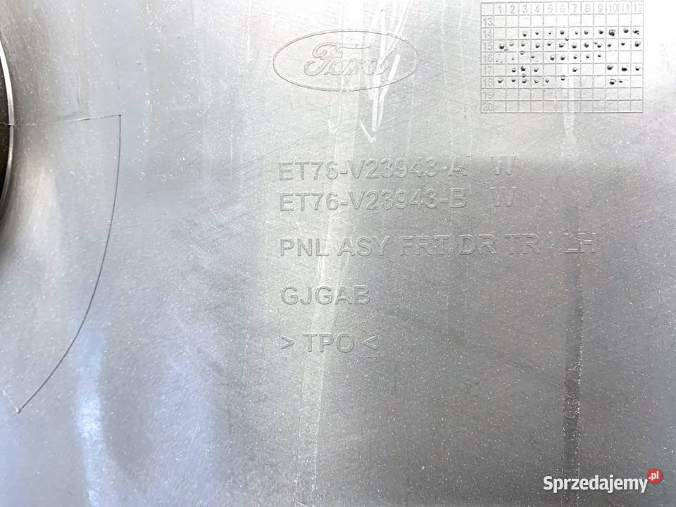 BOCZEK DRZWI LEWY PRZÓD FORD TRANSIT COURIER