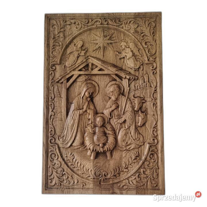 Drewniana Szopka Bożonarodzeniowa wyjątkowy Malechowo