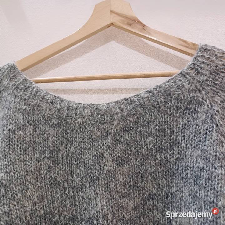 Sweter handmade moher bawełna Wkładane przez głowę  Swetry i golfy Piaseczno sprzedam