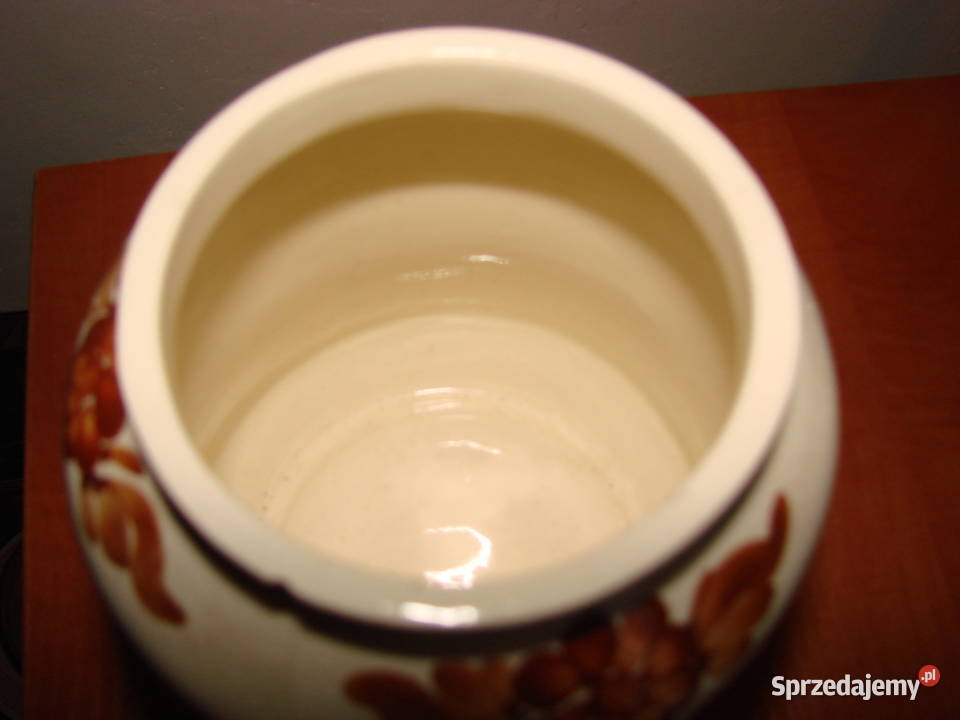 Włocławek fajansowy pojemnik kuchenny PRL pomorskie Pruszcz Gdański