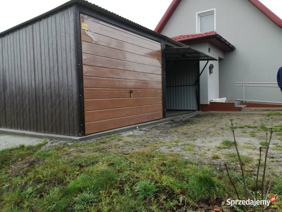 Garaż Blaszany CIEMNY BRĄZ 2xBrama TANIE Garaże Stalowa Wola