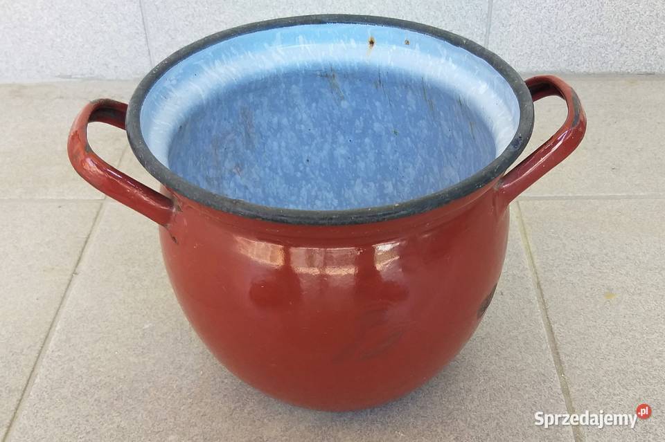 Emaliowany saganekgarnek do gotowania ziemniaków Warszawa sprzedam