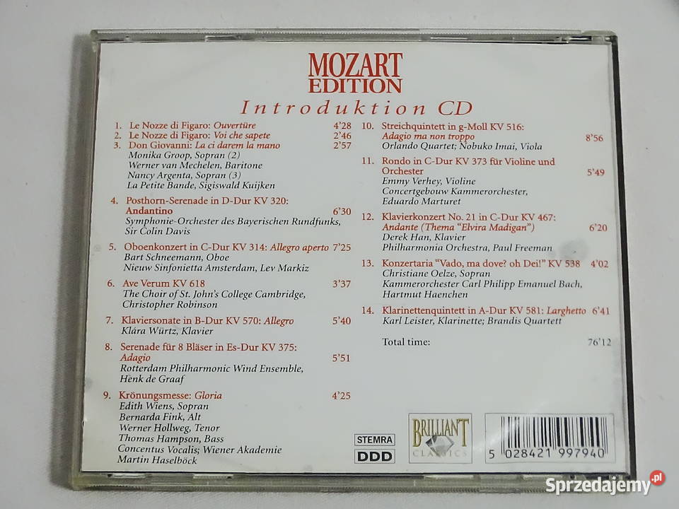 Mozart Mozart Edition Introduction CD Label Biłgoraj