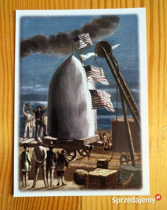 Z ZIEMI NA KSIĘŻYC OKŁADKA KSIĄŻKI JULES VERNE Piszczac sprzedam