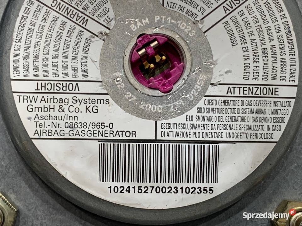 PODUSZKA POWIETRZNA KIEROWCY VW BORA I 9813