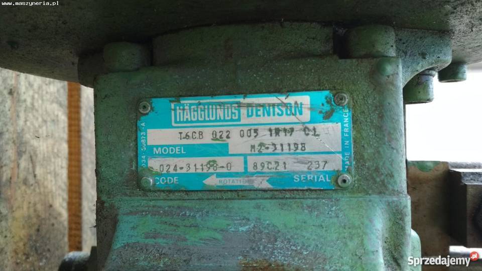 Pompa dwustopniowa DENISON silnik do FORMOPLAST dolnośląskie Jelenia Góra