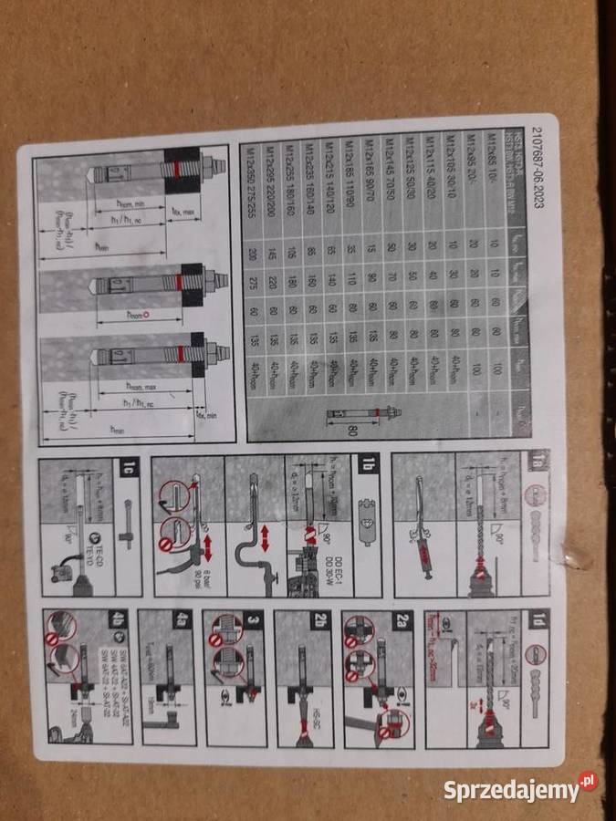 Dyble kotwy kołki rozporowe metalowe do betonu Lublin