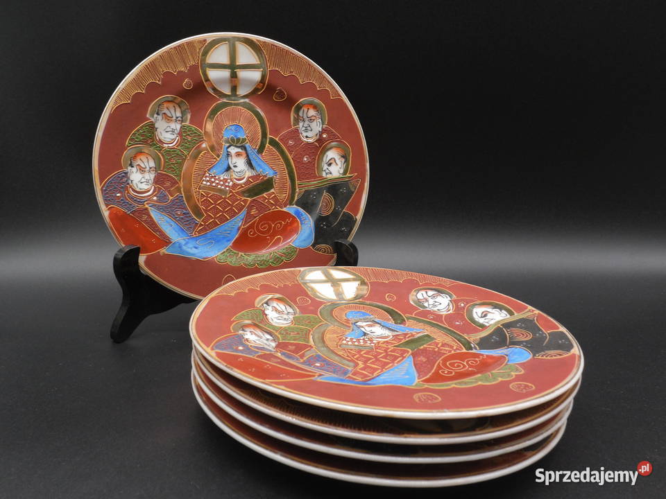 Talerzyki deserowe Satsuma Japonia 5 Raszków sprzedam