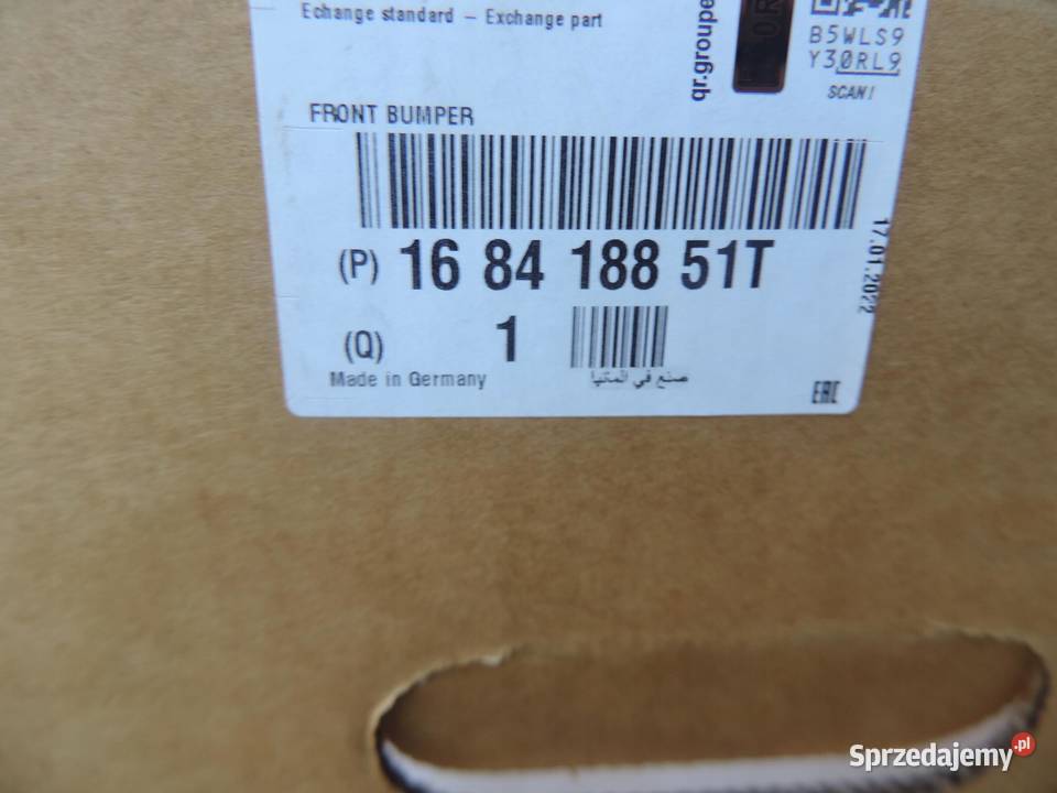 Zderzak przedni 168418851T opel Astra L NOWY