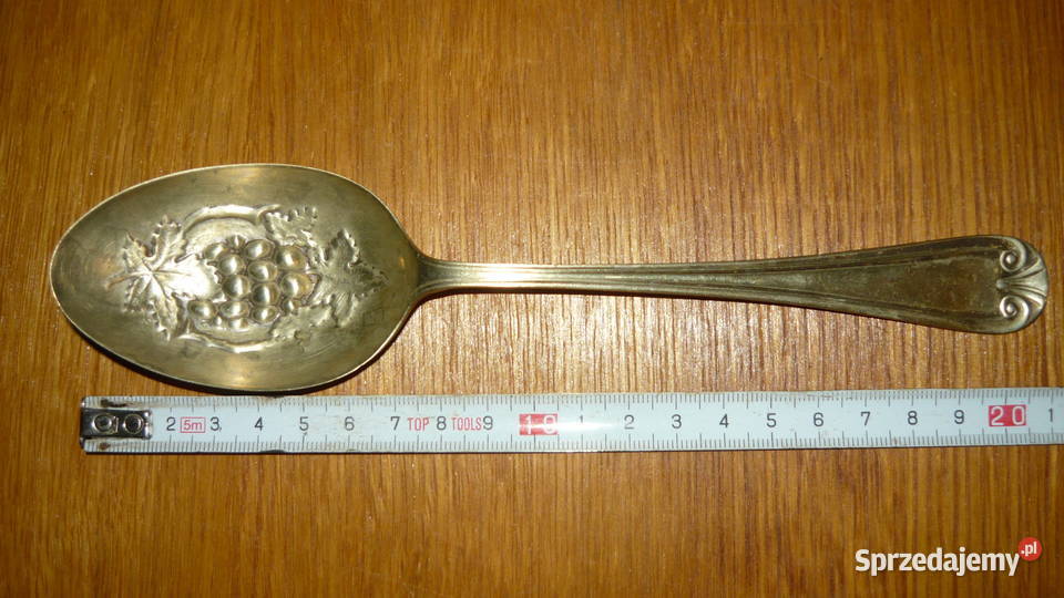 Łyżka posrebrzana EPNS w owoce winogrona do Sokółka