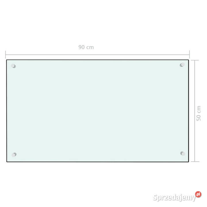 Panel ochronny do kuchni biały 90x50 szkło Warszawa