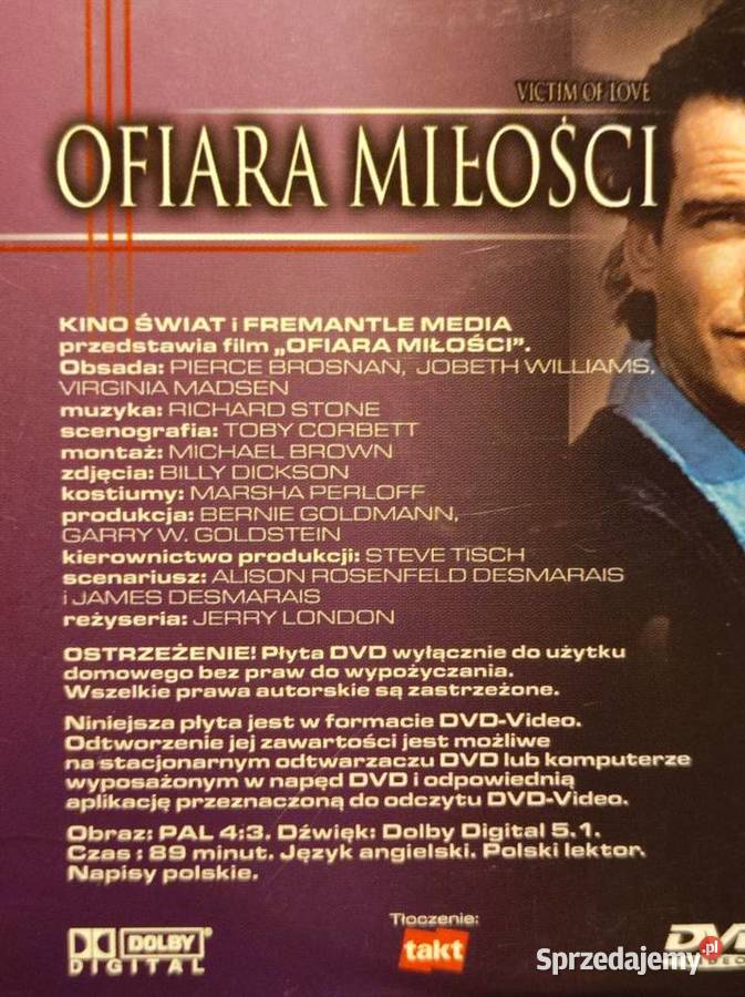 Ofiara miłości Victim of Love 1991 Brosnan film świętokrzyskie Kielce