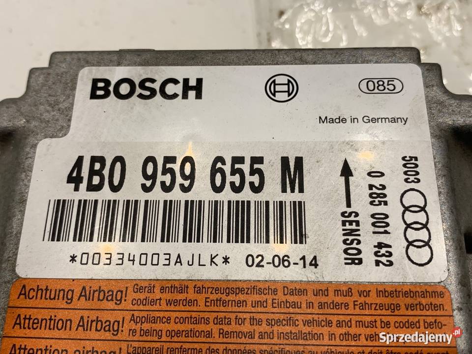 SENSOR AIRBAG AUDI A6 C5 4B0959655M 9705 CZUJNIK