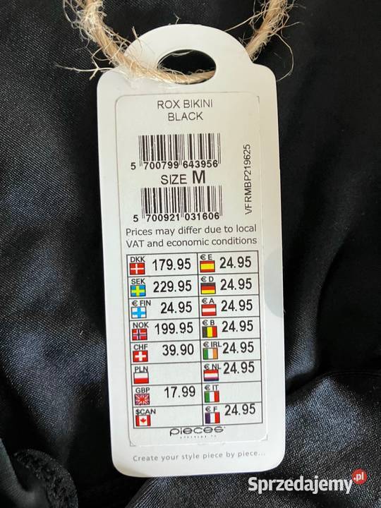 Nowe eleganckie czarne klasyczne bikini Pieces M Rzeszów sprzedam