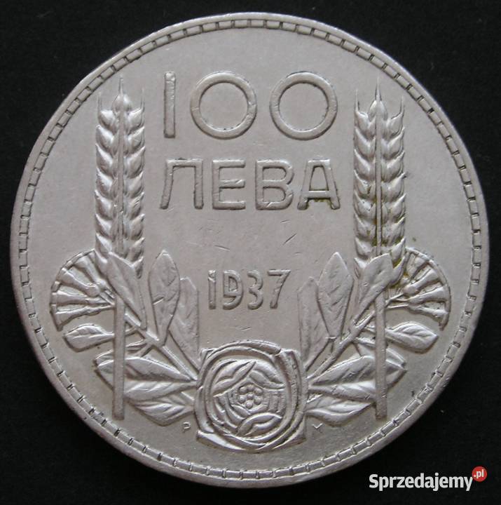 BUŁGARIA 100 LEWA 1937 CAR BORYS III SREBRO Łódź