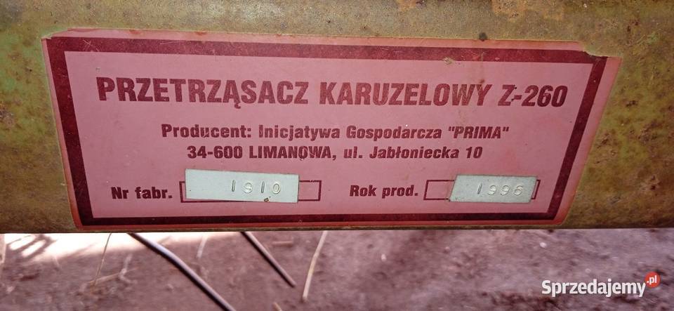 Przetrząsacz karuzelowy Z260 Budzyń
