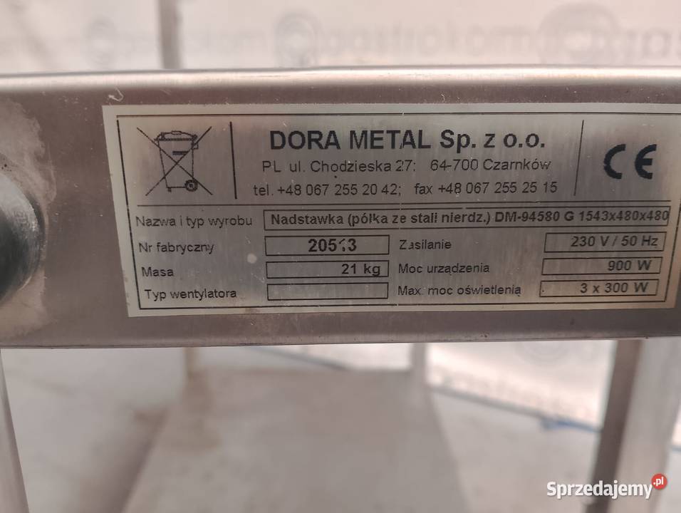 Nadstawka z grzaniem i oświetleniem DM 94580 G Gastronomia dolnośląskie Wrocław