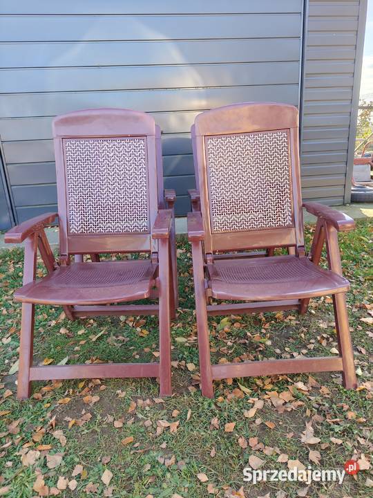 Komplet krzeseł ogrodowych regulowanych Aleksandrów Łódzki sprzedam