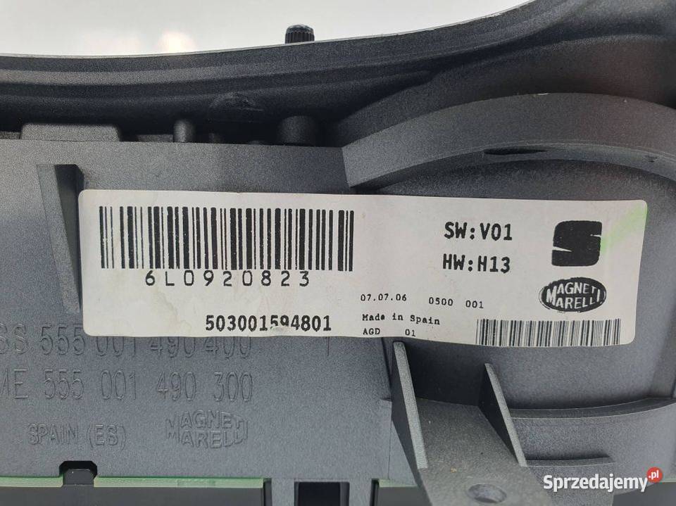 LICZNIK ZEGAR SEAT IBIZA III 6L0920823 kujawsko-pomorskie Lipno