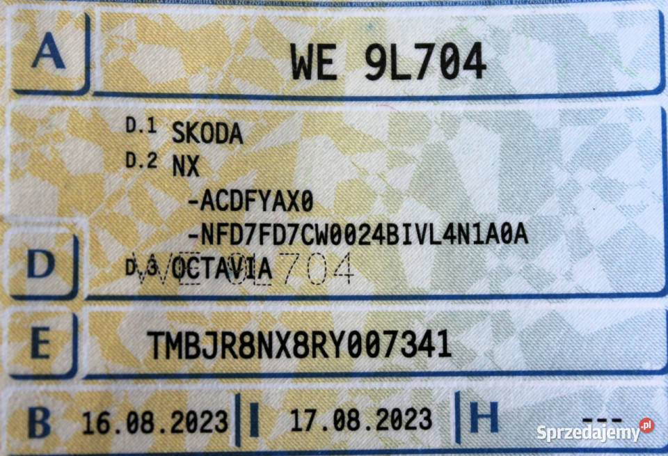 koda Octavia Salon FV23 Kamera LED Tempomat gniazdo USB Sokołów