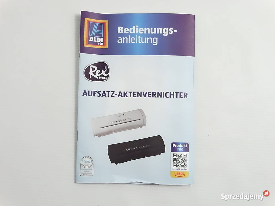 NOWA Niszczarka Nakładana REX OFFICE Sprawdzona lubelskie Biłgoraj sprzedam