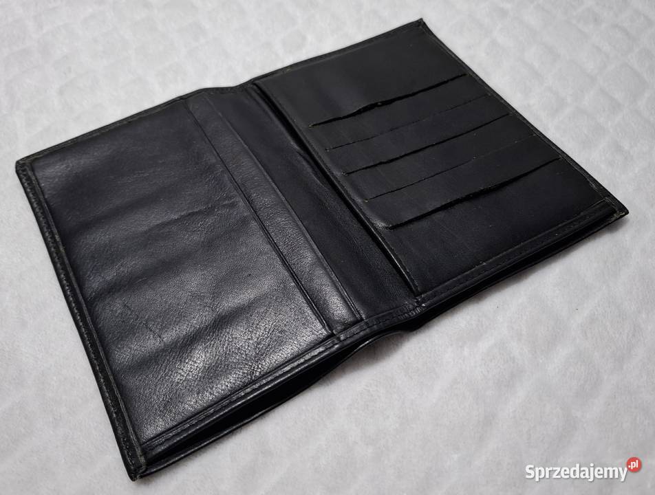 Portfel czarny wkładka na dokumenty 105x21
