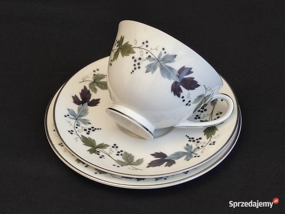 Zestaw kawowy angielski Royal Doulton Burgundy