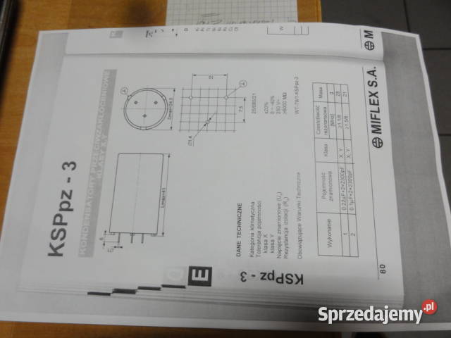 Kondensator MIFLEX KSPpz3 przeciwzakłoceniowy sprzedam