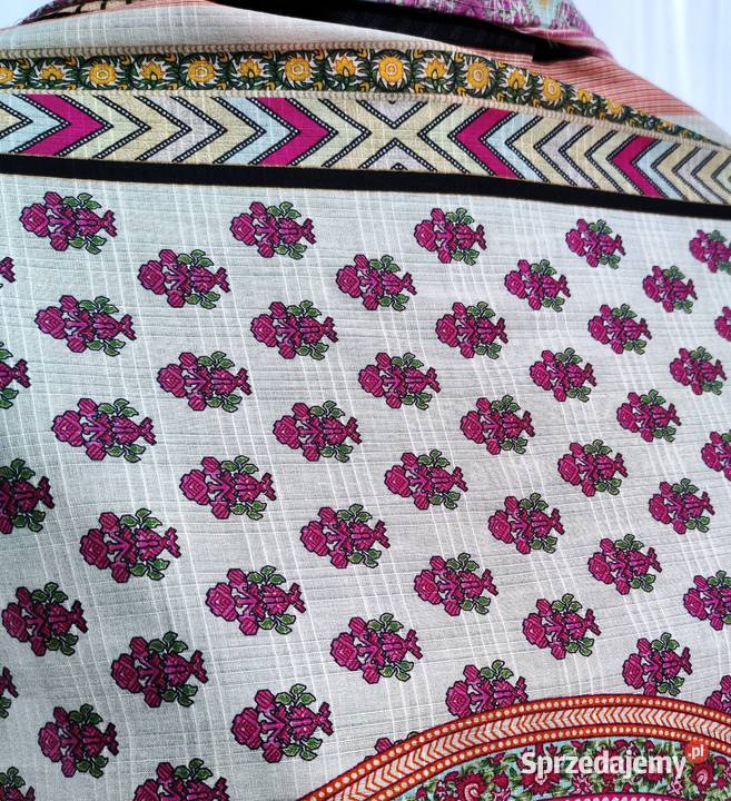 Duża orientalna chusta kolorowa wzory paisley Szczecin