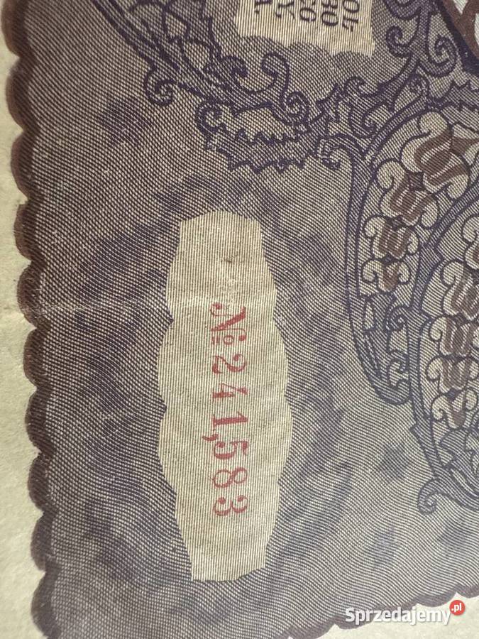 Banknot 1Banknot 1000 Marek Polskich 1919 Polska Numizmatyka Gliwice