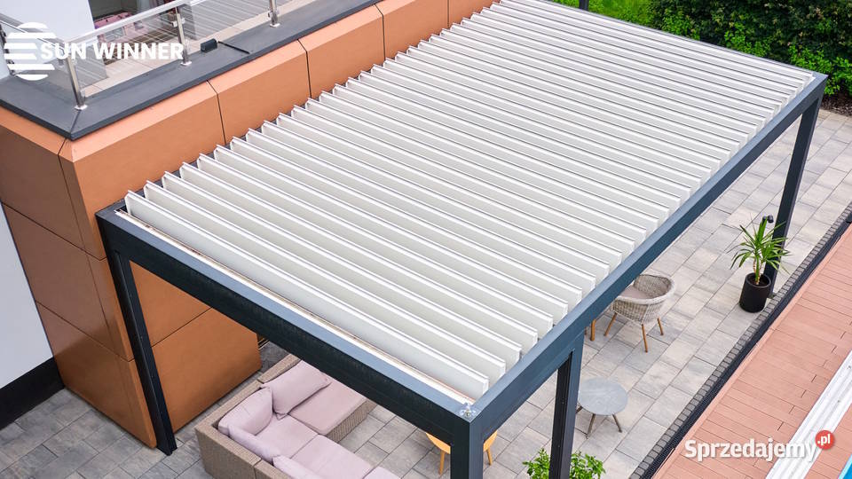 Pergola bioklimatyczna z dachem lamelowym