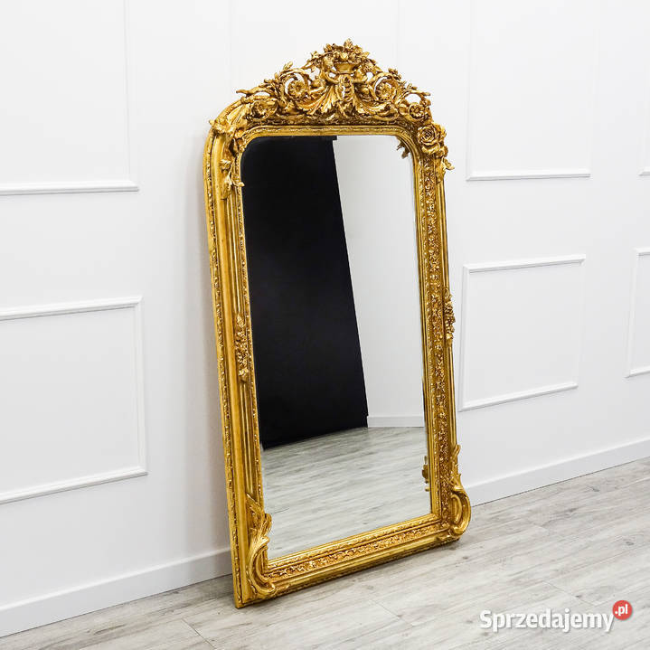DEKORACYJNE LUSTRO w ZŁOTEJ ramie DEKOR LUSTRO Kalisz