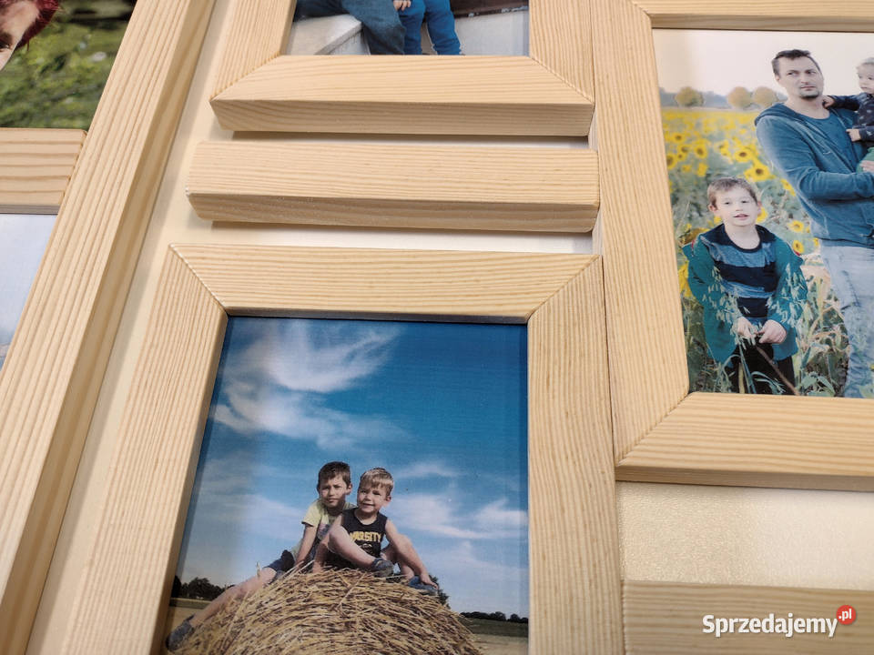 Drewniana Multirama Ramka Na 10 zdjęć 10x15 Katowice