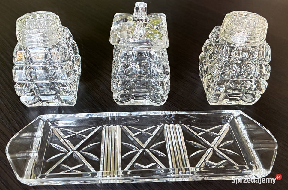 Zestaw do przypraw z kryształu ołowiowego łódzkie Łódź