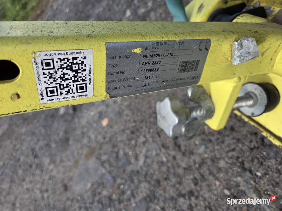 APR 2220 zagęszczarka gruntu Amman diesel hatz 2h Namysłów