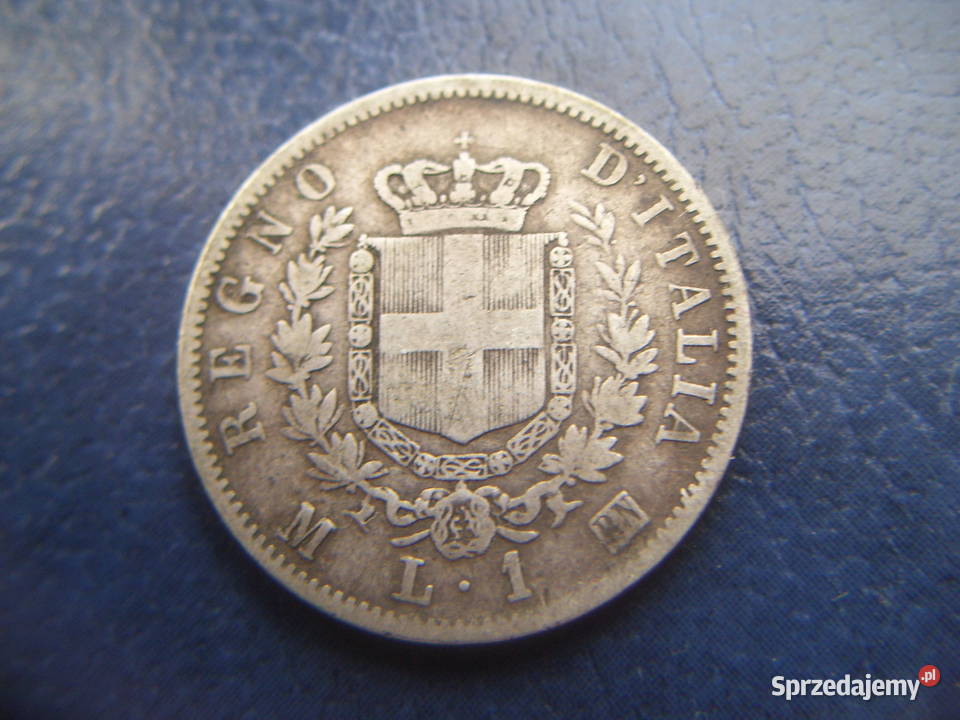 Stare monety 1 lir 1867 Włochy srebro Lesko